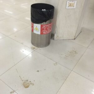 Trash cans-Chennai Airport