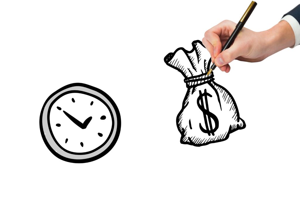 Compound interest depicted as a relation of time and money