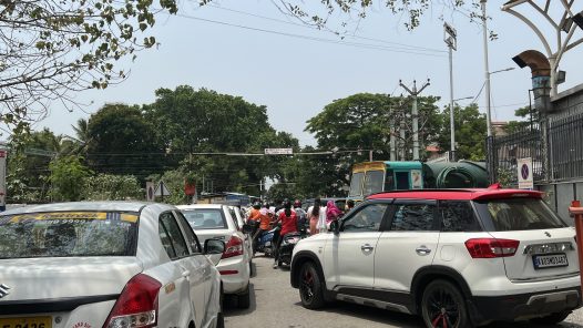 Traffic Congestion near Chromphet Railway Crossing